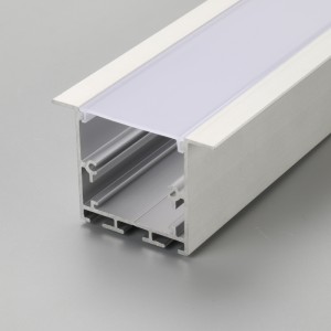 Forsænket LED-lineært lyshus med frostet plastik PC-låg og aluminiumsprofil