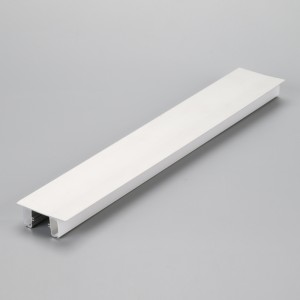 To sider belysning firkantet PC poleret diffuserdæksel til LED lineær lys aluminiumsprofil