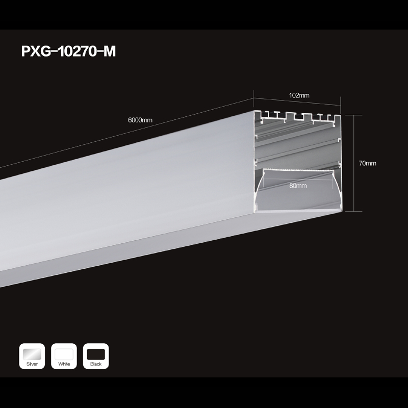 Frostet pc-dækning af aluminiumsprofilramme LED-lineært lys