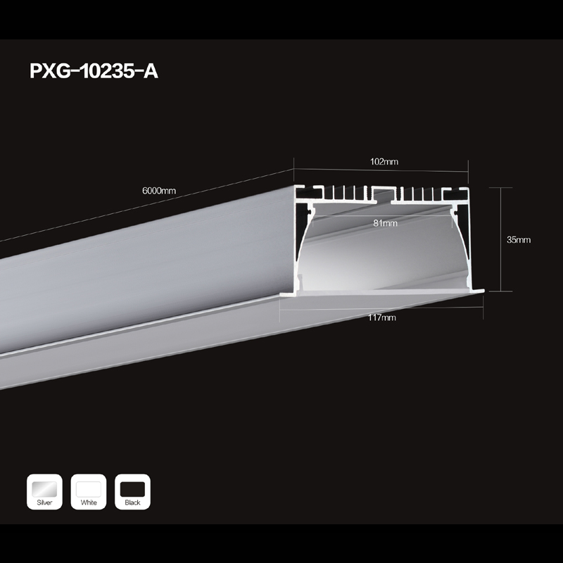 LED-strimmel huser aluminiumsprofilramme med pc-dæksel endestykket